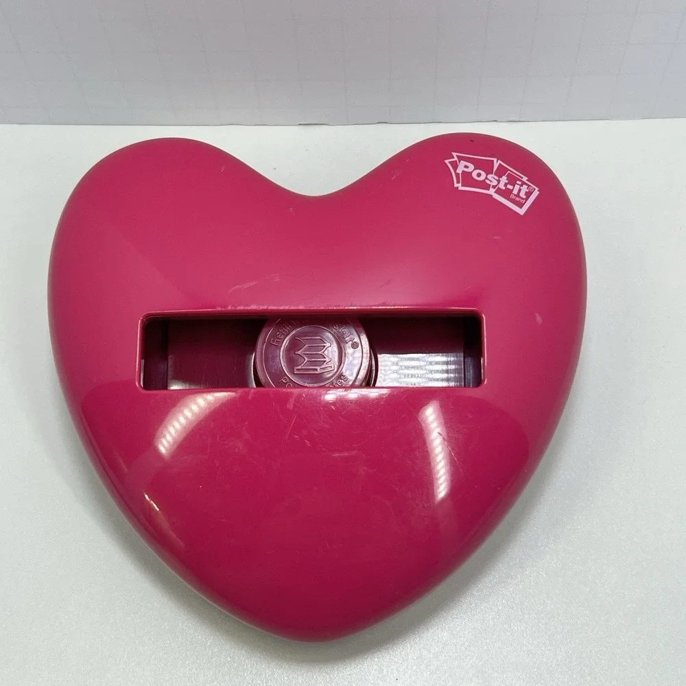 3M Post-it Notes Pink Heart Pop-Up Paper Weight Dispenser Office‎ Desktop